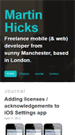 Mobile Screenshot of martinhicks.net